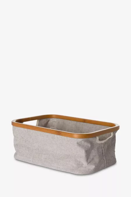Wooden clothes basket