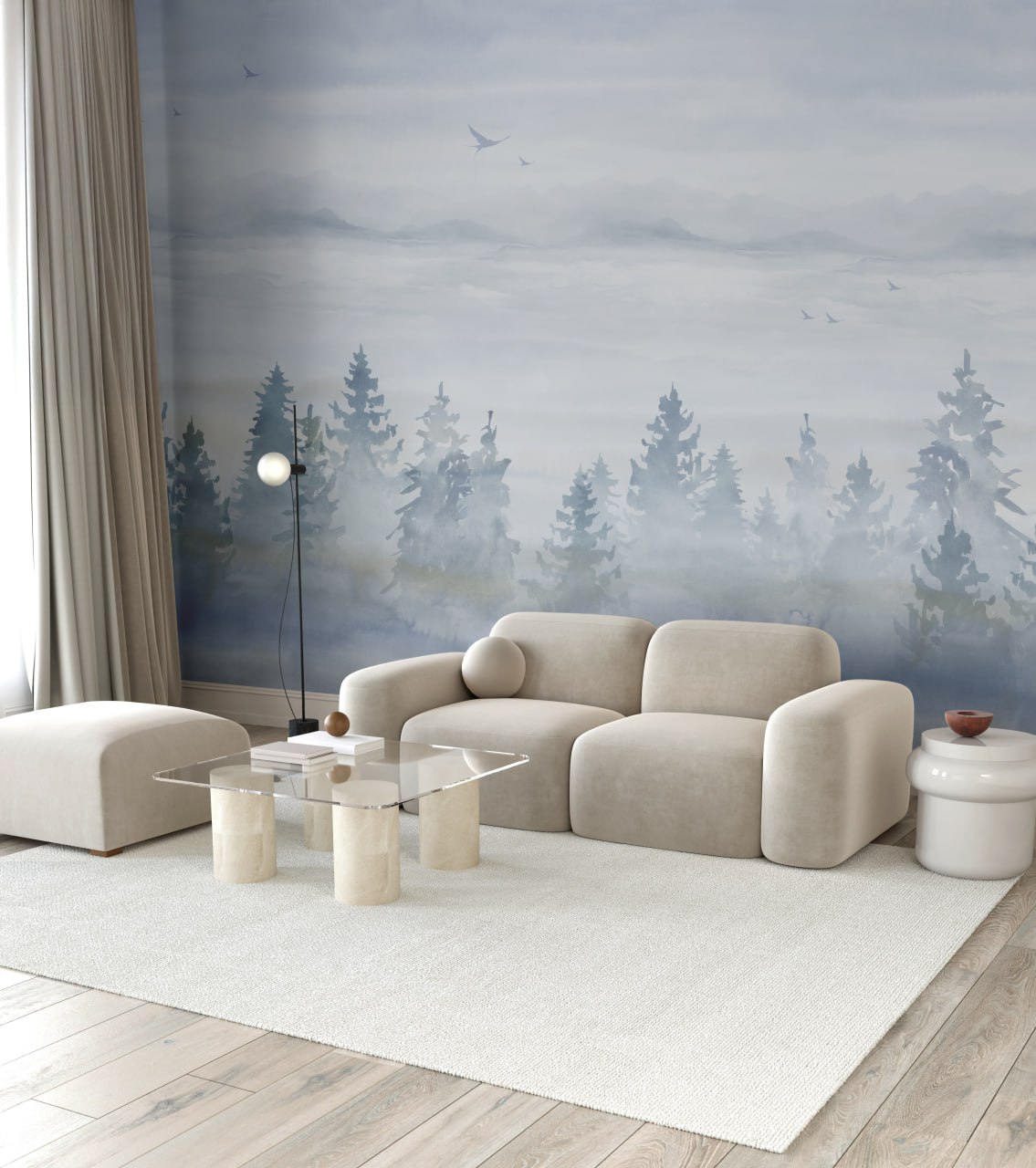 FORÊT DE SAPINS | Bleu