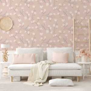 Fresque MAGNOLIA | Rose Pâle